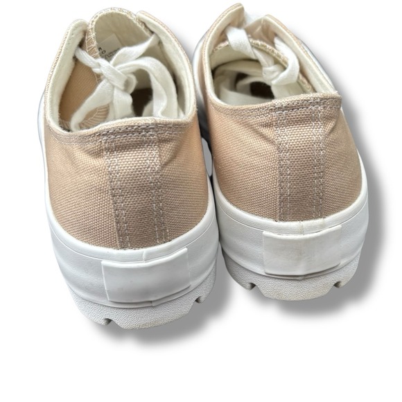 Sincerely Jules‎ Natural Tan Low Rise Platform Sneakers New Size 10M - Picture 5 of 8